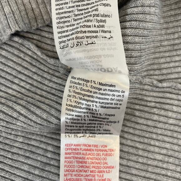 Vero Moda Women’s Gray Ribbed Crew Neck Long Sleeve Mini Sweater Dress Size S - Picture 4 of 5